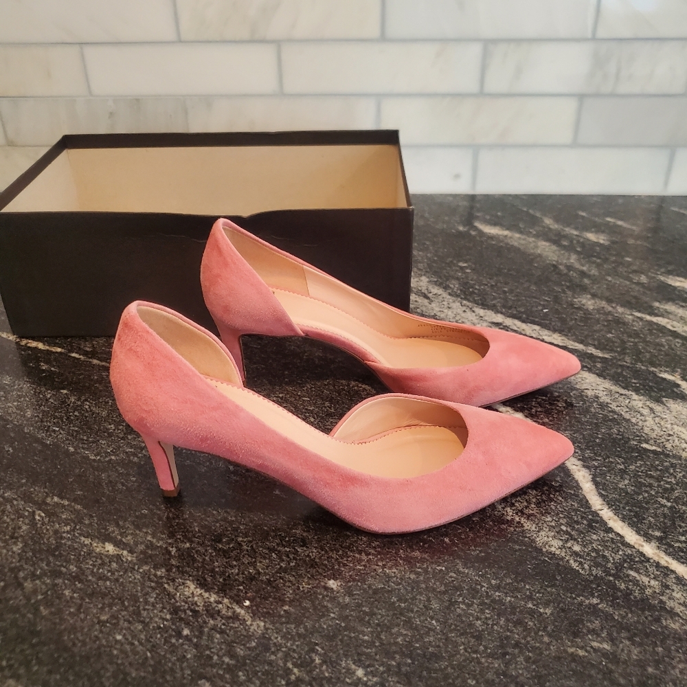 J. Crew Pink Suede Heels - Picture 9 of 10